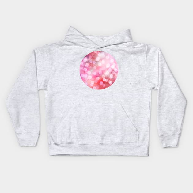 Strawberry Sunday - Pink Abstract Watercolor Dots Kids Hoodie by micklyn